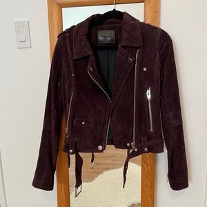 BLANKNYC Women's Suede Moto Jacket